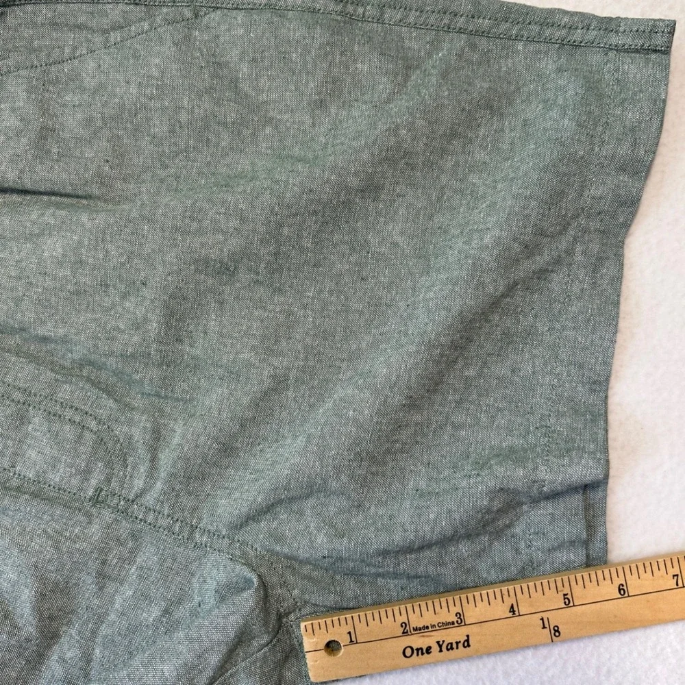 NWT J. CREW Linen Blend Shorts Mens Size L (33x5.5) Light Green Preppy Lagenlook